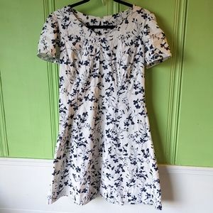 Lovely day dress with blue flowers